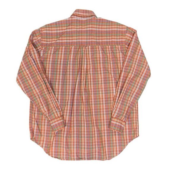 Ivy Crew Men's Button Down Shirt Orange Plaid Multicolor Size Medium - Picture 4 of 7